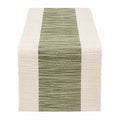Camino de Mesa Rayado Verde y Beige 180x30cm