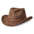 Sombrero Vaquero de Ala Ancha con Detalle Marrón