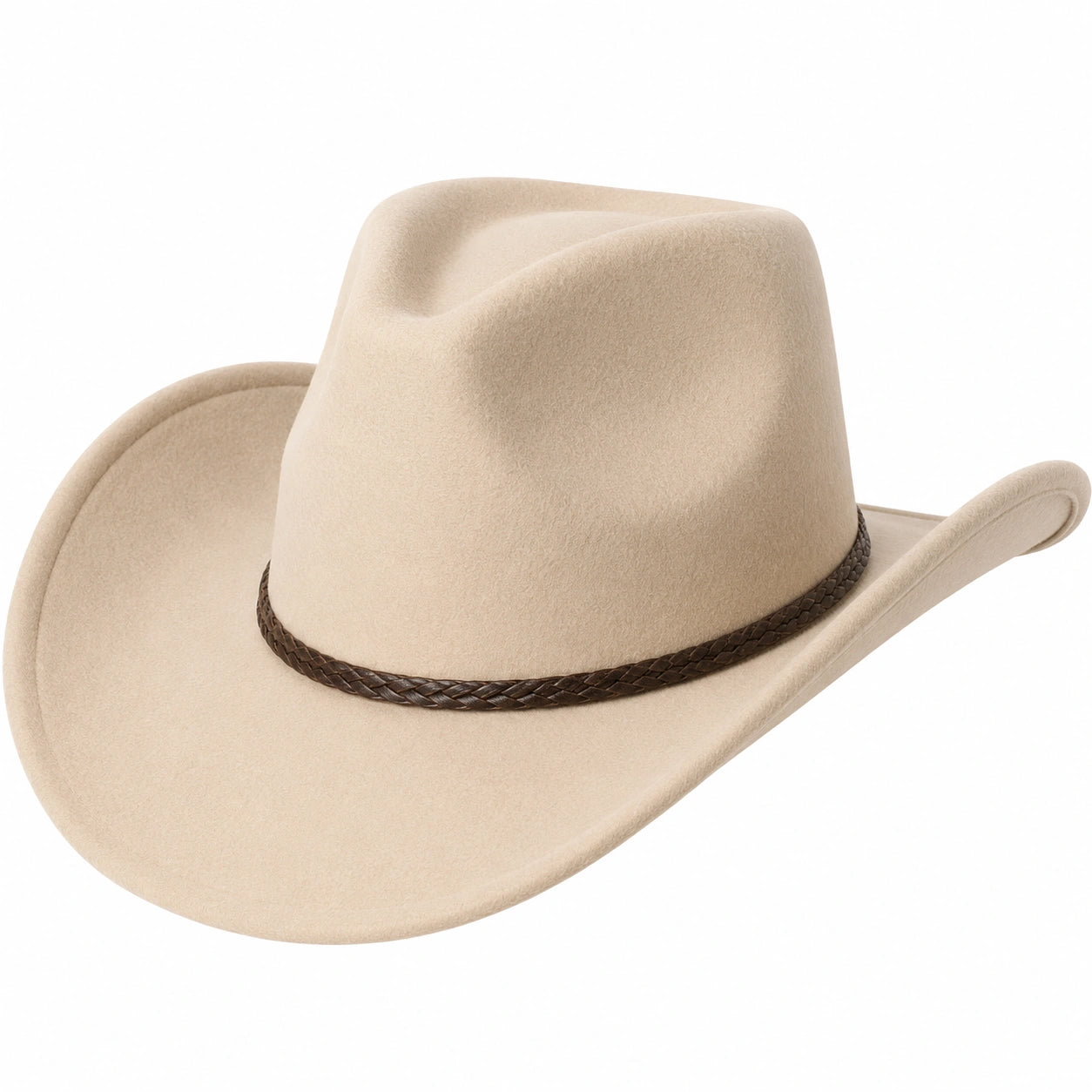 Sombrero Cowboy Beige con Banda Marrón