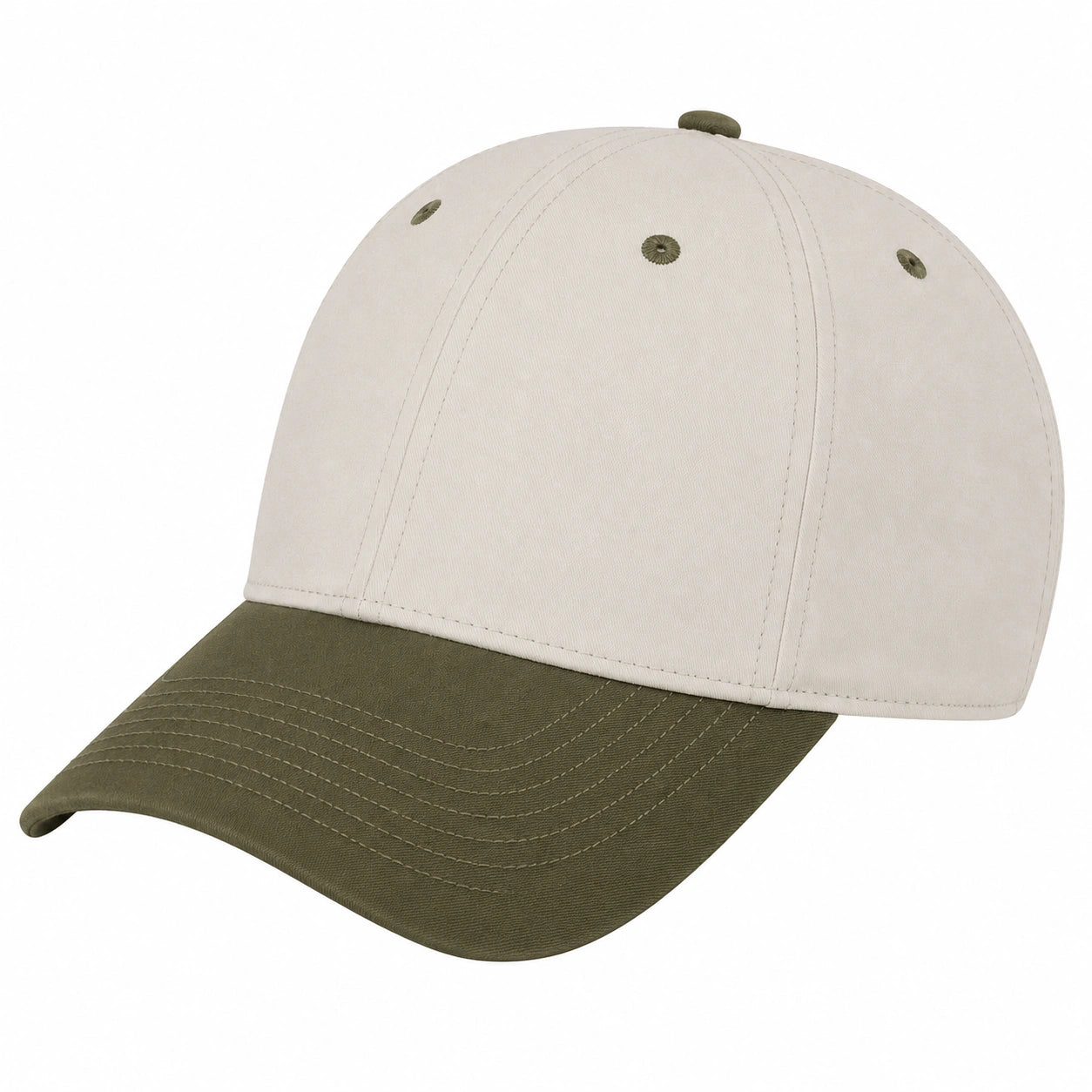 Gorra de Béisbol Beige y Oliva Unisex Ajustable