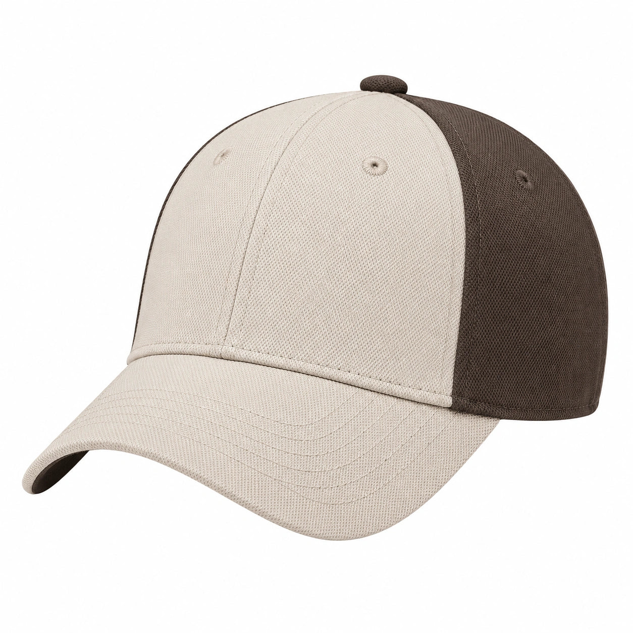 Gorra de Béisbol Clásica Bicolor Beige y Marrón