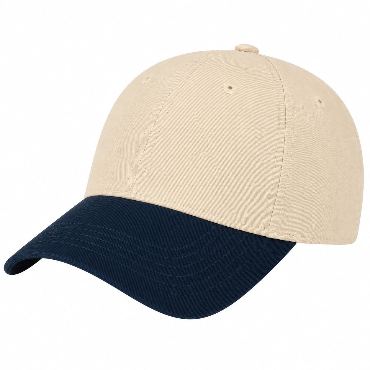 Gorra de béisbol unisex beige y azul marino