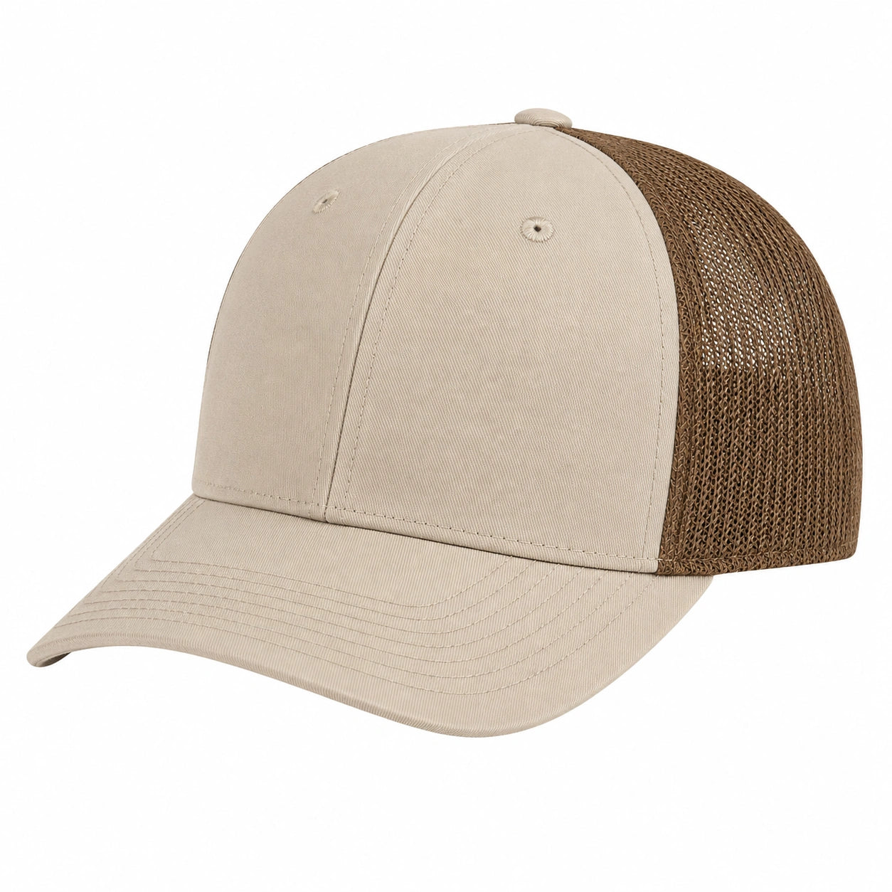 Gorra Trucker Beige y Marrón con Malla
