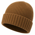 Gorro Unisex de Punto Acanalado Marrón