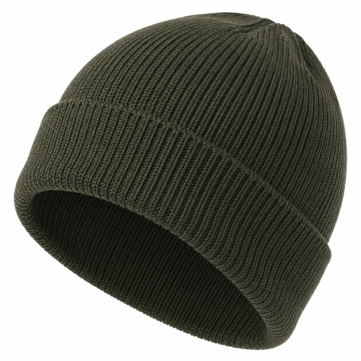 Gorro de Punto Unisex para Invierno Verde Oliva