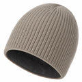 Gorro de Punto Acanalado Beige para Invierno