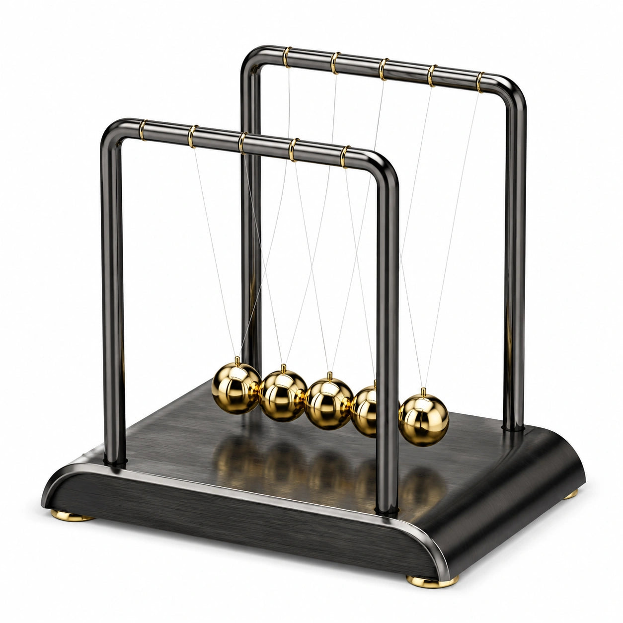 Péndulo de Newton con Bolas Doradas para Oficina