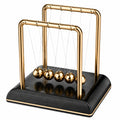 Péndulo de Newton Decorativo con Acabado Dorado y Negro