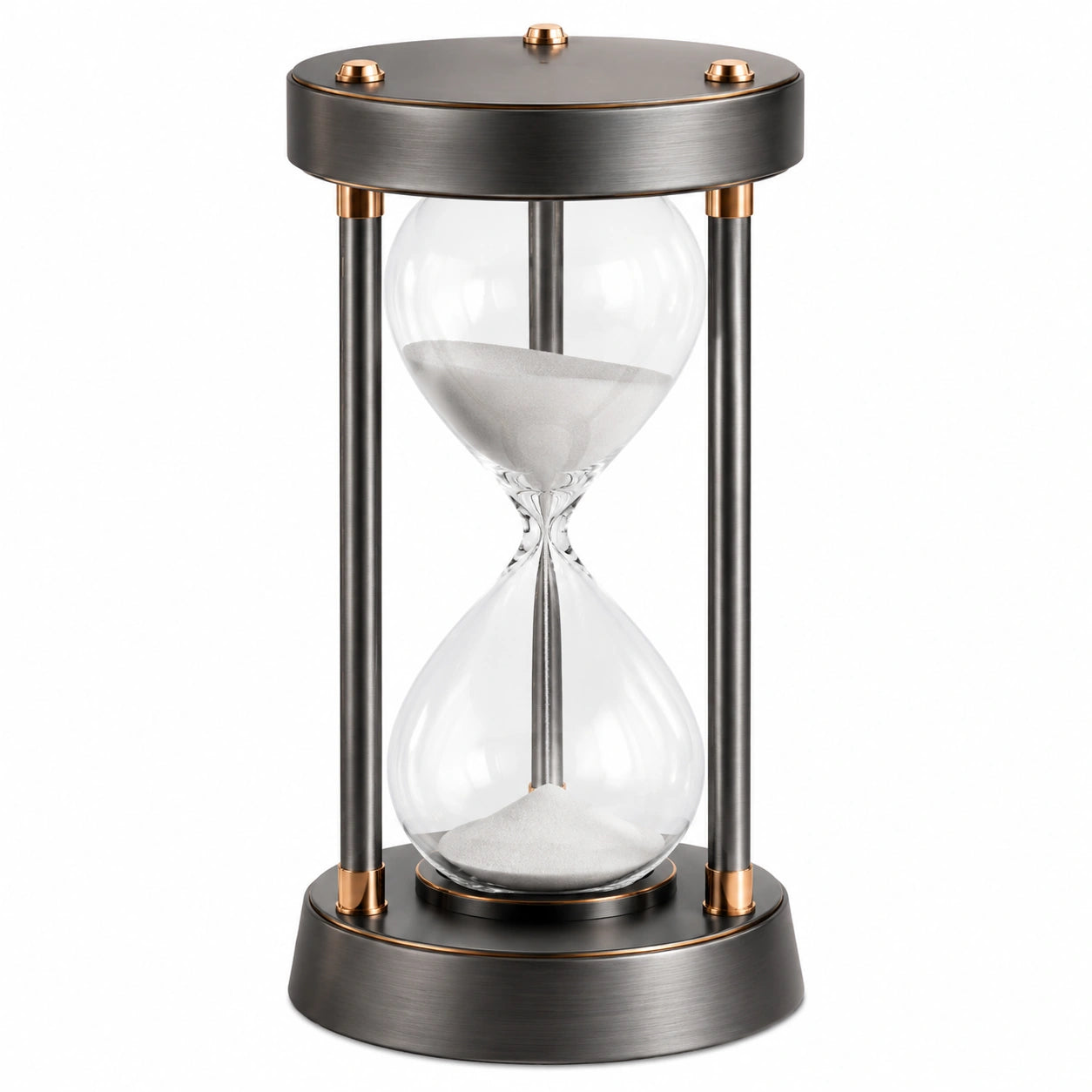 Reloj de Arena Decorativo 30 Minutos Negro y Dorado